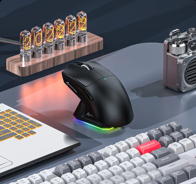 Rato Gaming ATTACK SHARK X11 – Sem Fios, 22.000 DPI, RGB, Base de Carregamento Magnética Rato Gaming ATTACK SHARK X11 – Sem Fios, 22.000 DPI, RGB, Base de Carregamento Magnética